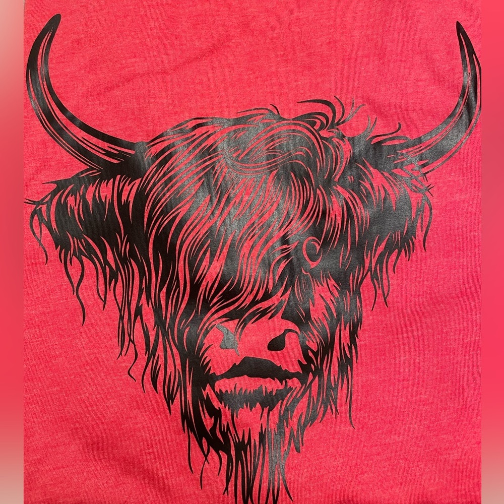 🆕 Highland Cow T-Shirt Bella Canvas Size Large